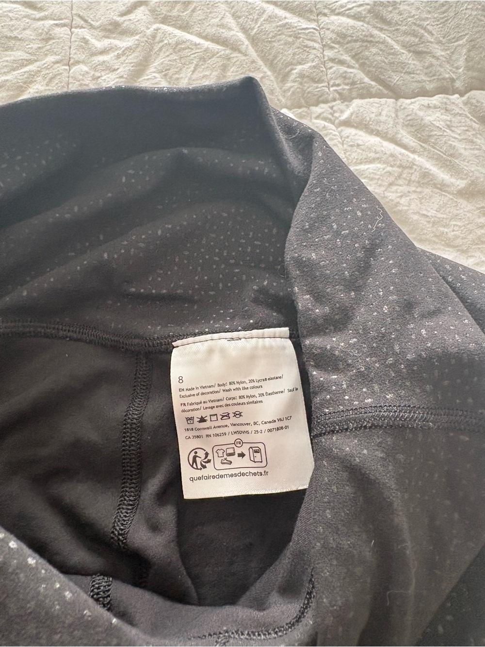 lululemon athletica Black Speckled Leggings